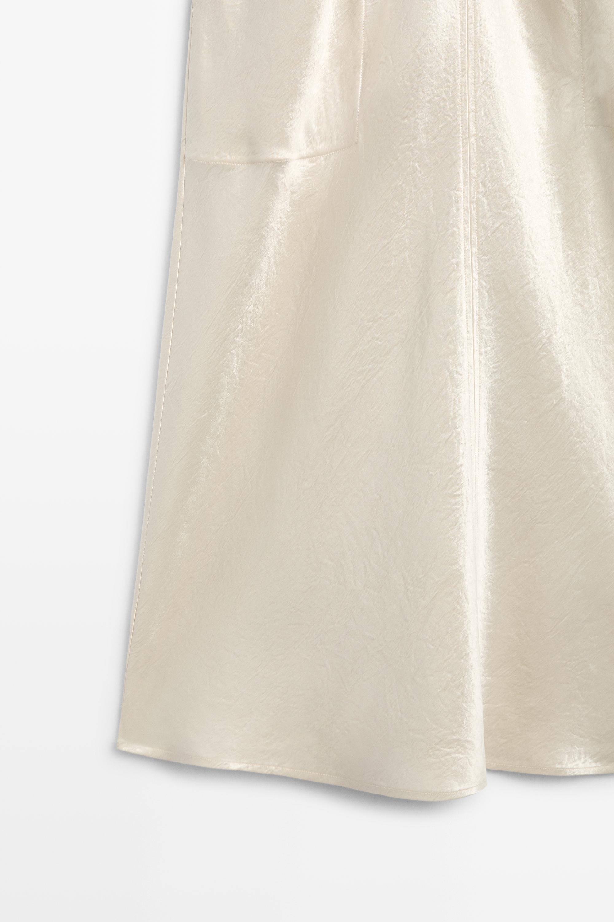 Satin flowing midi dress - STUDIO